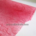 Svilen papir z vlakni Rdeč