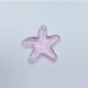 Obesek Zvezda steklo Roza